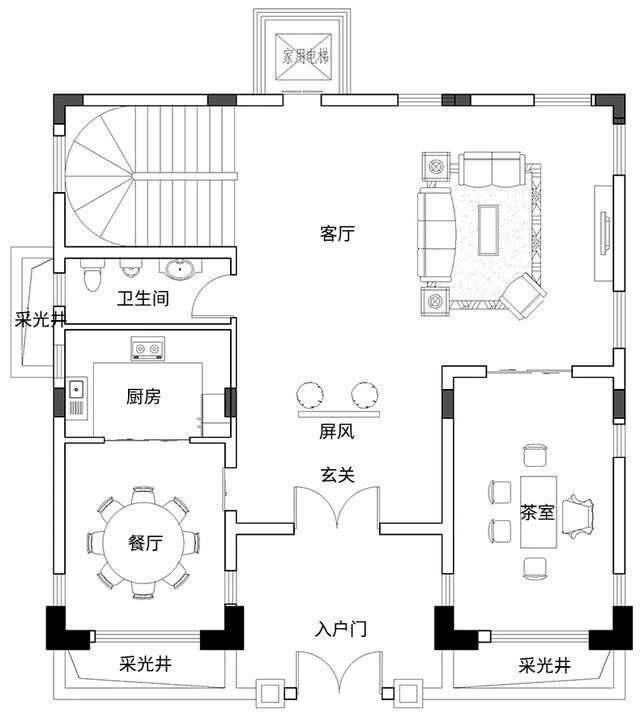 两款4层农村别墅,挑空客厅带电梯,有钱了就这么建!