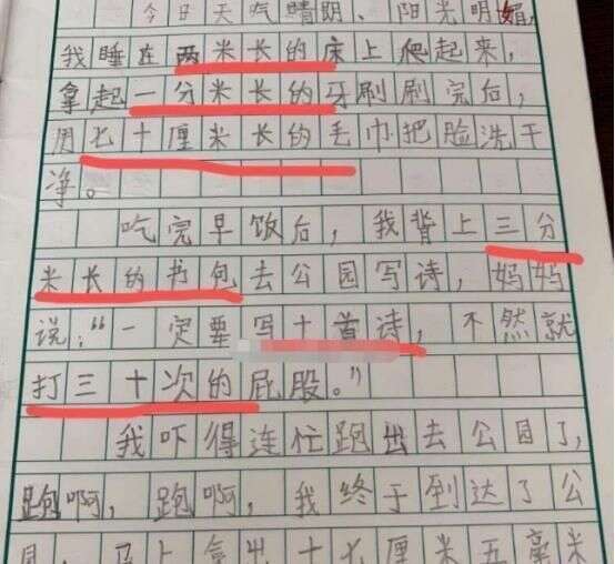 为了凑够800字作文 小学生们真的很拼看到开头 却猜不到结尾 楠木轩