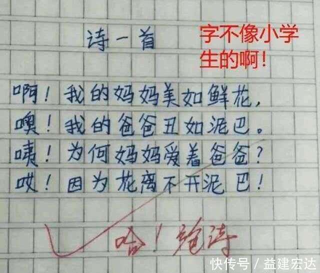 现在小学生心智熟这么早9个字写一篇小说 老师忍着笑给了100分 楠木轩