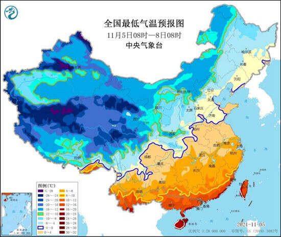 寒潮黄色预警 我国大部气温将猛跌局地降温16 以上 楠木轩