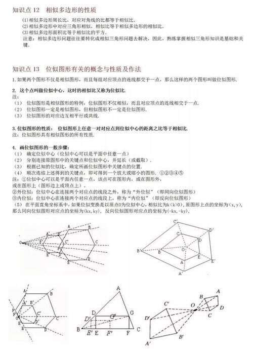 初中数学 相似三角形中13个知识点 6大常考经典例题解析 收藏 楠木轩