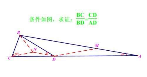 一道高难度的经典几何题 知道考查相似三角形 但就是证不出来 楠木轩