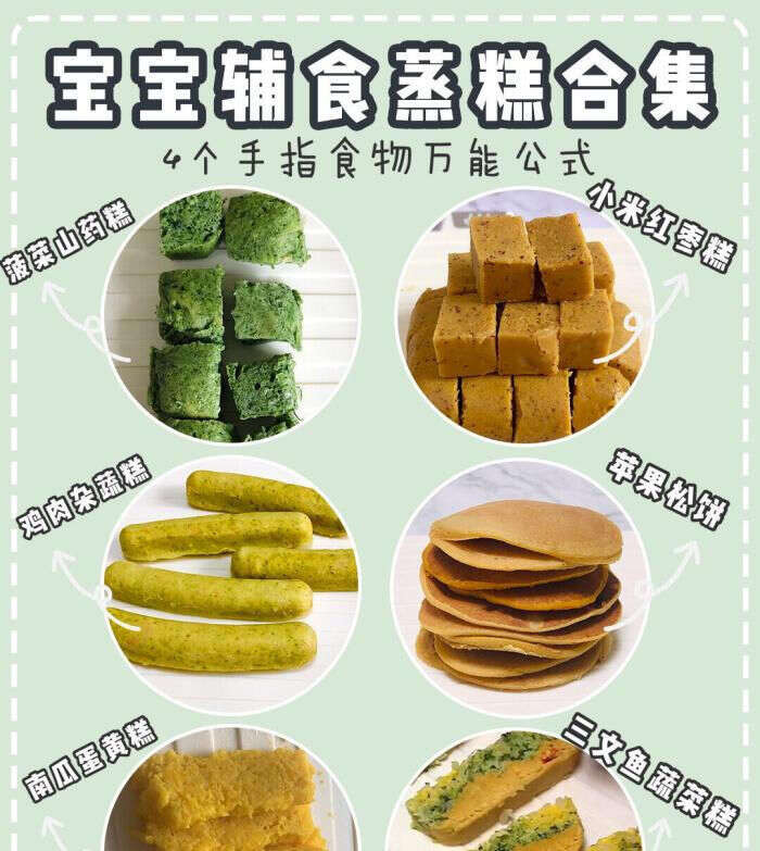 6 12个月宝宝辅食及蒸糕万能公式 丰富宝宝的餐桌 楠木轩