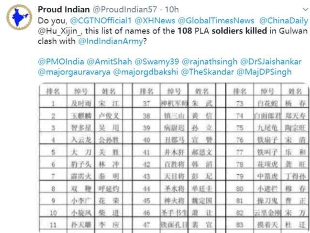 肢体冲突发生穿越 印度人求证108名军人阵亡名单 令人瞠目结舌 楠木轩